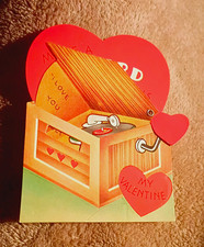 Make a Record of This My Valentine Vintage Valentine's Day Card Mechanical picture