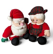 Vintage 1994 Santa Mrs Claus Plush Set Gibson 13