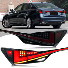 LED Tail Lights for Lexus GS350 GS200t GSF 2012-2020 Animation Black Rear Lamps picture