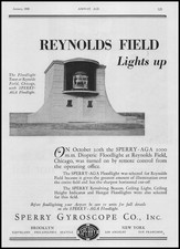 1930 Reynolds Field Floodlight Tower Chicago Photo Sperry Gyroscope Co. Print Ad picture