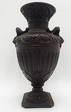 19th Century Neoclassical Black Basalt or Ebonised Earthenware Urn marked FGW. picture
