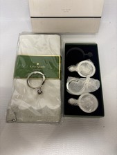 NWT Kate Spade Colorblok Scallop Napkins & Lenox Donner Road Ring Set of 4 picture