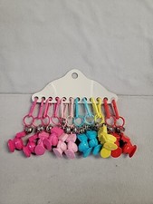 Vintage 80’s Plastic Toilet Bell Charms - 12 Charms On Holder picture
