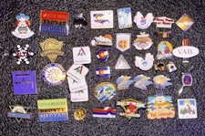 HUGE Lot Of 40 Vintage Ski Themed Resort Push Pins Vintage 1970's 1980's - Now picture