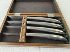 VINTAGE  MURPHY KNIVES  Cutlery  IN Wood Case SET OF 4  1941-1954. picture