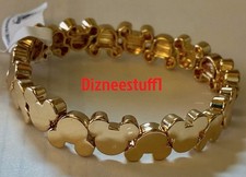 Disney Parks Goldtone Mickey Mouse Stretch Bracelet, NWT picture