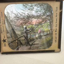 1908 DeWitt C Wheeler Hand Colored Magic Lantern Slide Romantic Scene picture