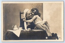 c1905 Grand Mother And Child Girl RPPC Photo Posted Antique Postcard picture