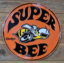 Dodge Super Bee Tin Sign | 12 Inch Round Sign | Dodge Sign. picture