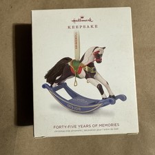 2018 Hallmark Keepsake Ornament Forty Five Years of Memories Rocking Horse picture