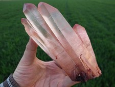 WOW HUGE GEM Elestial Angel PINK Lemurian Quartz Cluster-Angel Wings picture