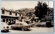Mont-Tremblant Canada Postcard Schmidt's Gasthaus Beer & Wine c1940s RPPC Photo picture