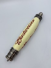 Vintage Budweiser The Great American Lager Beer Tap Handle Cream Red 12” picture