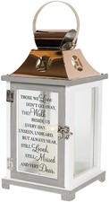 Carson Walk Beside Us Memorial Lantern,Lanterns & Lamps, White picture