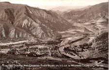 RPPC Glenwood Springs CO US 24 Aerial c1930-1940s Sanborn photo postcard IP5 picture