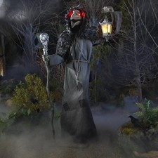 Home Accents 6.5 FT Grave Bones Animated LED Raven Halloween 25PA02394 picture