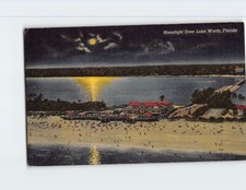 Postcard Moonlight Over Lake Worth Florida USA picture