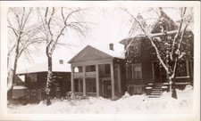 1942 Photograph Cedar St Corning NY Snowy Homes WWII Homefront New York picture