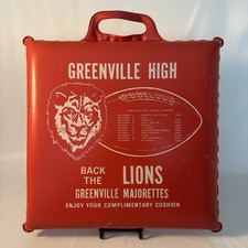 Vintage 1978 Greenville High School Lions Football Stadium Cushion Texas Rare picture