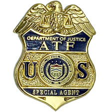CL-009 ATF Special Agent Pin with deluxe spring loaded clasp picture