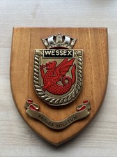 Vb71- Vintage British Royal Navy HMS WESSEX Wall Plaque picture