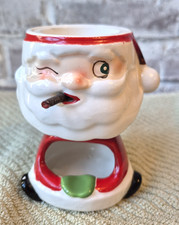 RARE Holt Howard Santa Claus Two Tier Ashtray Cigarette Holder 1959 Christmas picture