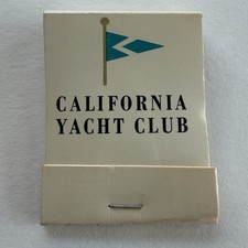 California Yacht Club Marina Del Rey Vintage Matches Matchbook Unstruck SoCal  picture