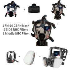 SafeGuardian Mask FM-10 CBRN Mask w/ 3 Premium NBC NATO Filters Face Respirator picture