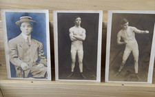 Lot of 3 Vintage Jack Rieck Boxing RPPC Real Photo Postcards 1904-1918 picture