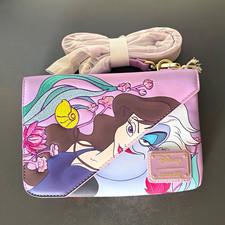 Loungefly Disney Little Mermaid Ursula & Ariel Small Purple Crossbody picture
