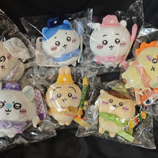 Chiikawa Pocket Picnic Ver Usagi Hachiware Plush Doll Keychain Mascot Charm picture