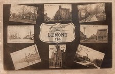LEMONT Illinois Multiview Canal Street & Aluminum Works 1910s RPPC Postcard COPY picture