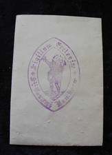 ANTIQUE LEMBEEK CHURCH POCKET SHRINE RELIC DEVOTION PAPER ENVELOP WITH STAMP (Z8 picture