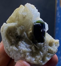 88 g beautiful natural Terminated Green cap Tourmaline crystal specimen picture