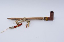 Antique Northern Plains Pipe with carved calumet and T bowl - picture