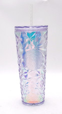 Starbucks 2024 Iridescent Diamond Prism Cold Cup Tumbler 24oz New w/ Straw picture