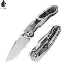 Kizer Feweed Clip Point Folding Pocket Knife Z-Wear PM Blade Titanium Handle picture