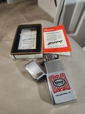 Zippo Slim  Vintage 1972 Lighter  National Decal Excellent  picture