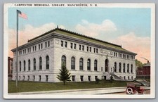 Carpenter Memorial Library Manchester NH 1915 Postcard TS-293 picture
