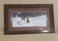 Gary Artz Framed Indian Tracking Game in Winter 16 