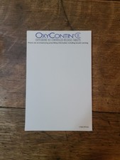 Oxycontin Drug Rep Pharmaceutical Note Pad Paper Collectible  picture