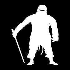 Ninja Warrior Feudal Japan Decal Sticker White Die Cut Vinyl picture