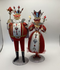 Rare Set of PIER 1 IMPORTS King & Queen Of Diamond's Valentines Mardi Gras Vtg picture