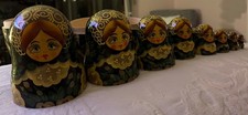Vintage 1994 Russian Nesting Dolls 8 Piece Set Signed Sergiev Posad Matryoshka picture