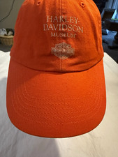 Harley-Davidson Museum Orange Adjustable Strapback Baseball Cap picture
