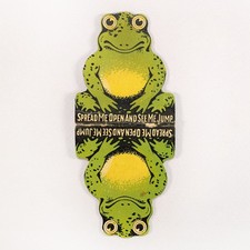 1920s Cracker Jack Jumping Frog Antique Cardboard Toy Prize picture