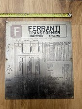 Vintage Ferranti Transformer metal sign picture