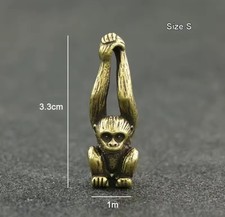 Brass Monkey Figurine Small Animal Statue Table Office Home Decoration Toy Gifts picture