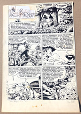 The Lone Ranger #72 Original Art Title Page 1954 Tom Gill Signed Dell Golden Age picture