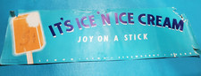 Old Vintage 1950s IT'S Ice  N  ICE Cream JOY ON A STICK Advertising Sign picture